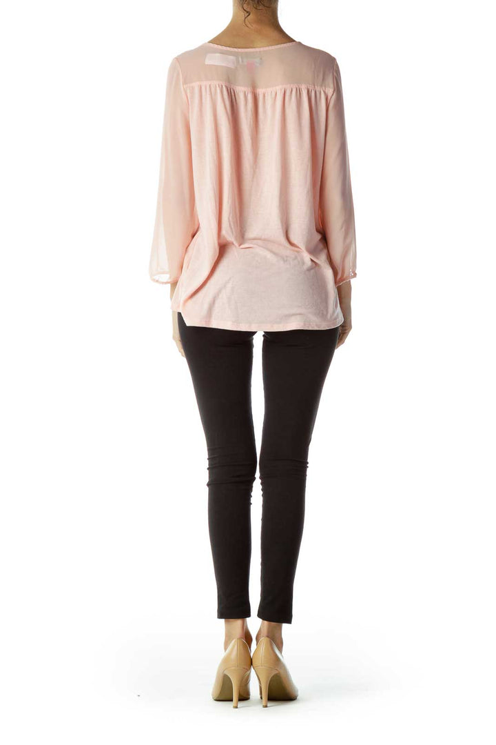 Pink 3/4 Sleeve Top