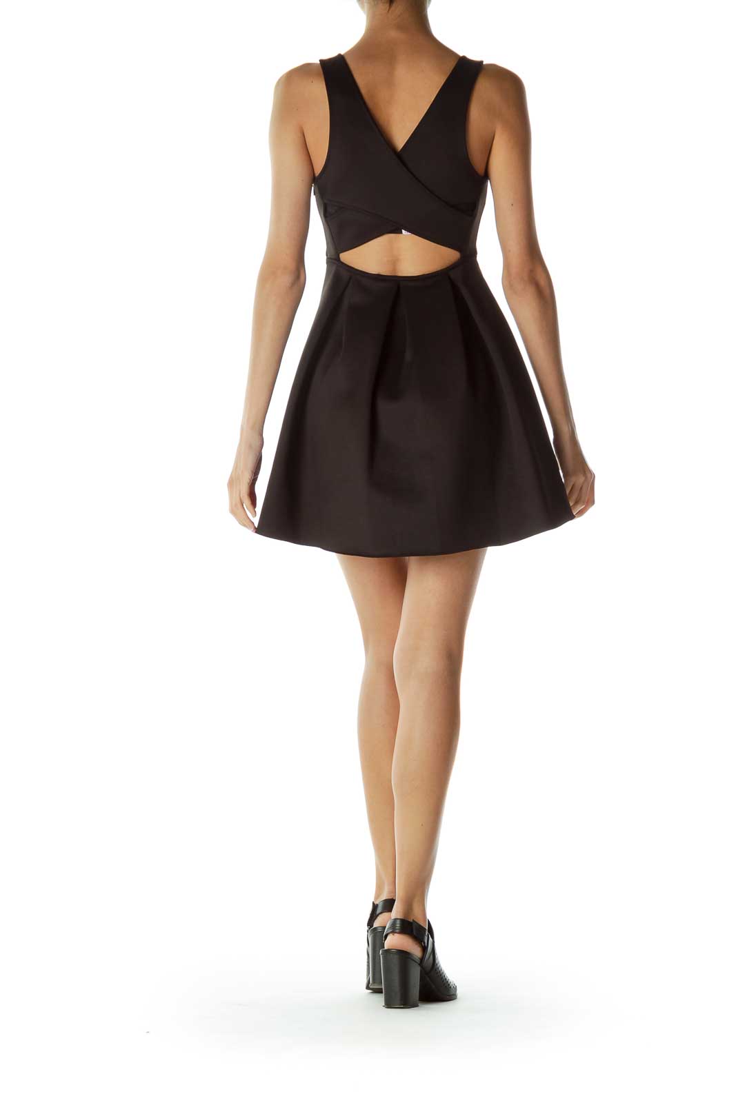 Black Empire Waist Cocktail Dress