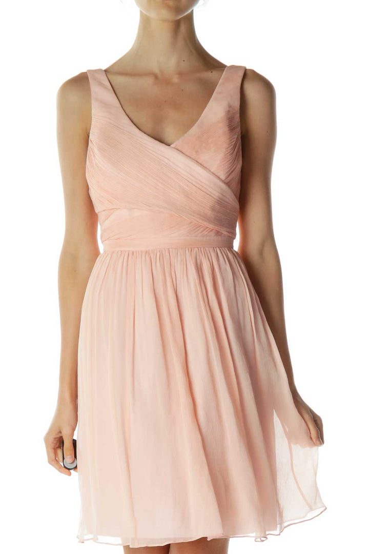 Pink Empire Waist Cocktail Dress