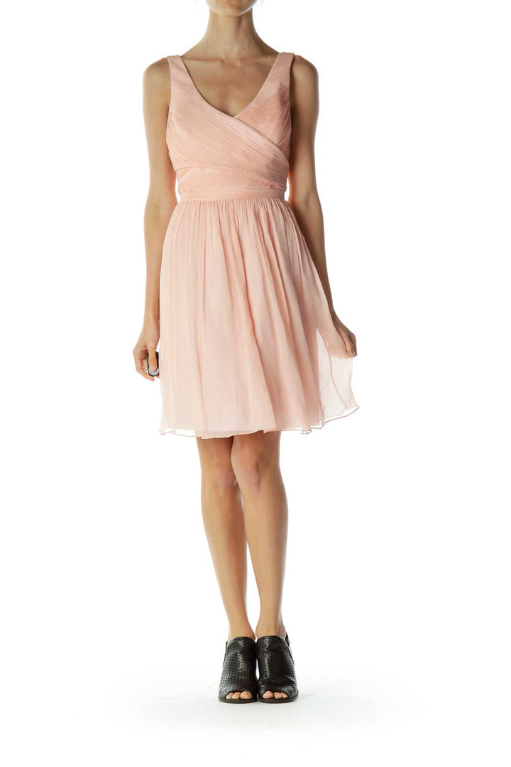 Pink Empire Waist Cocktail Dress