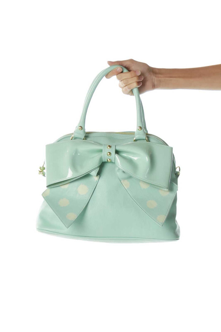 Mint Green Shoulder Bag with Bow