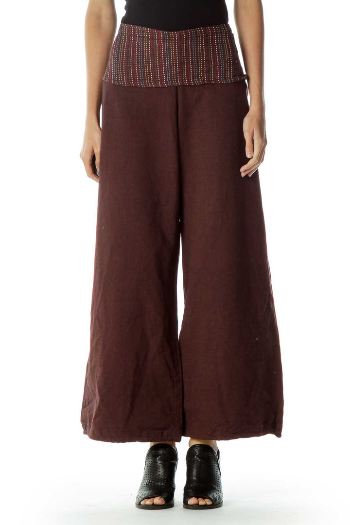 Brown Wide Leg Pant