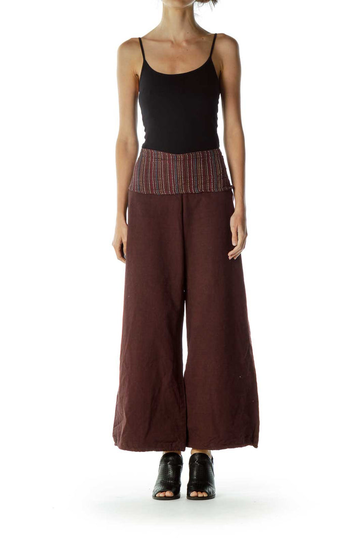 Brown Wide Leg Pant