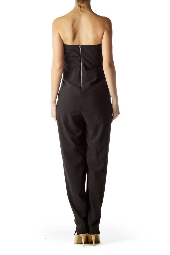 Black Strapless 7/8 Jumpsuit