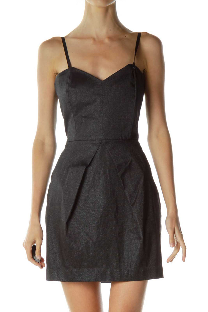 Black Spaghetti Strap Cocktail Dress