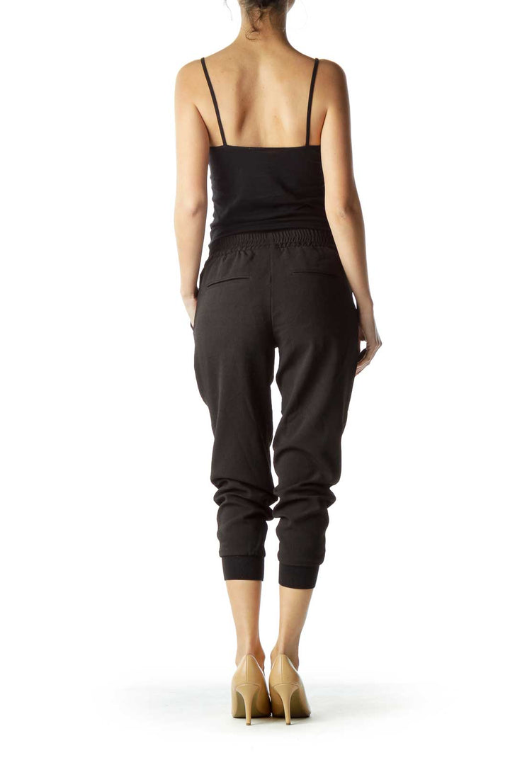 Black Crepe Tapered Pant