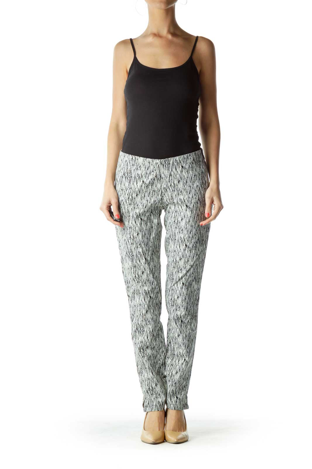 Black White Pattern Skinny Pant