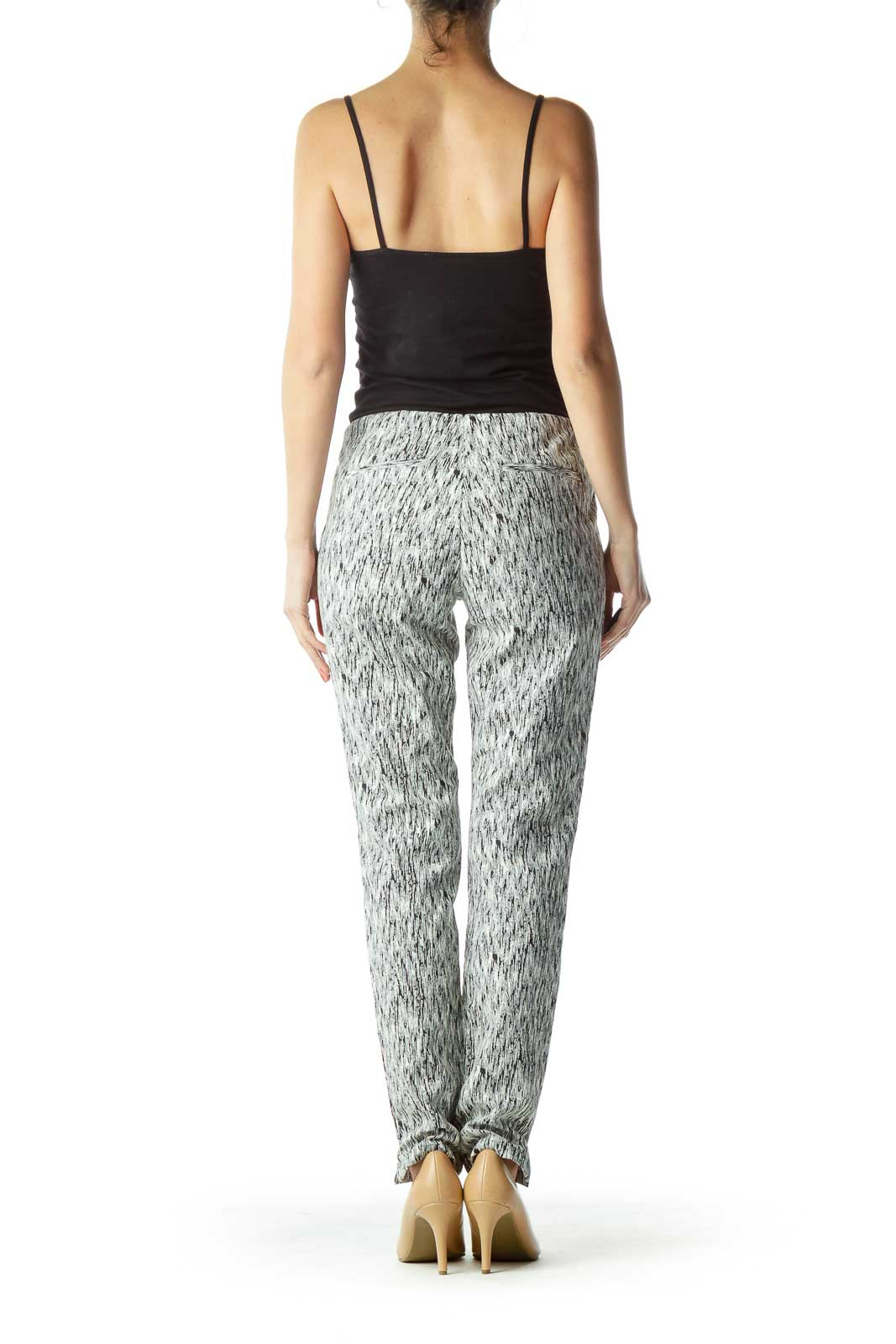 Black White Pattern Skinny Pant