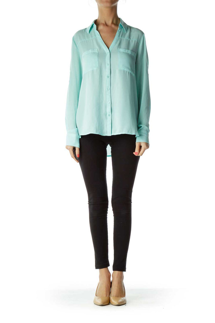 Mint Green Sheer Blouse