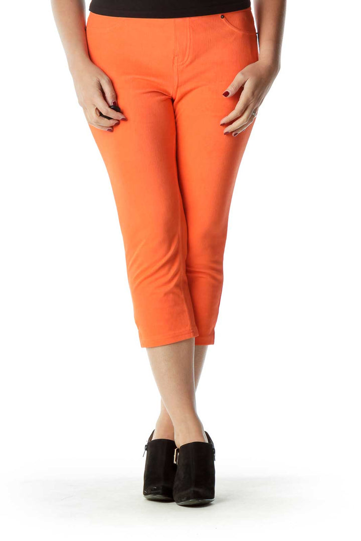 Orange Jegging Capri