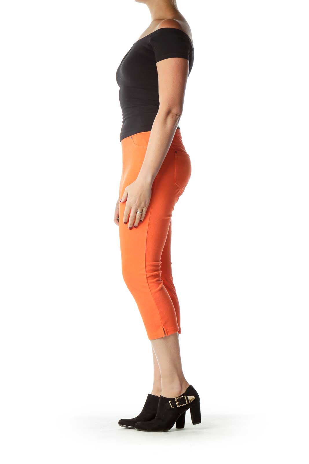 Orange Jegging Capri