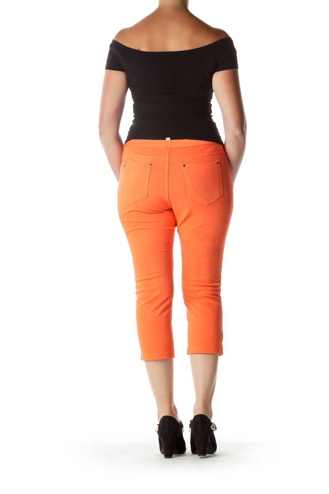 Orange Jegging Capri