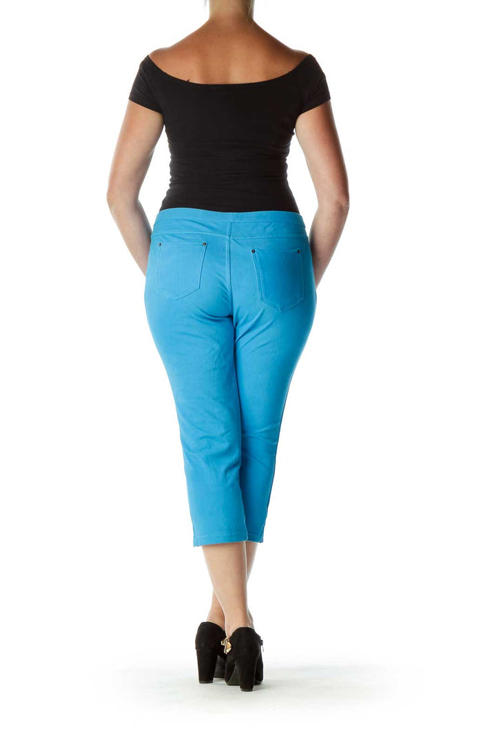 Blue Jegging Capri