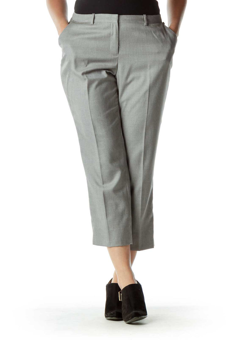 Gray Cropped Slacks