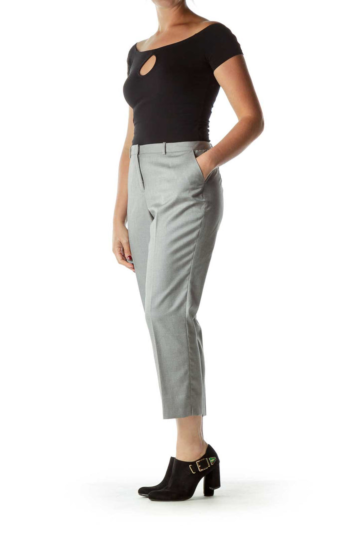 Gray Cropped Slacks