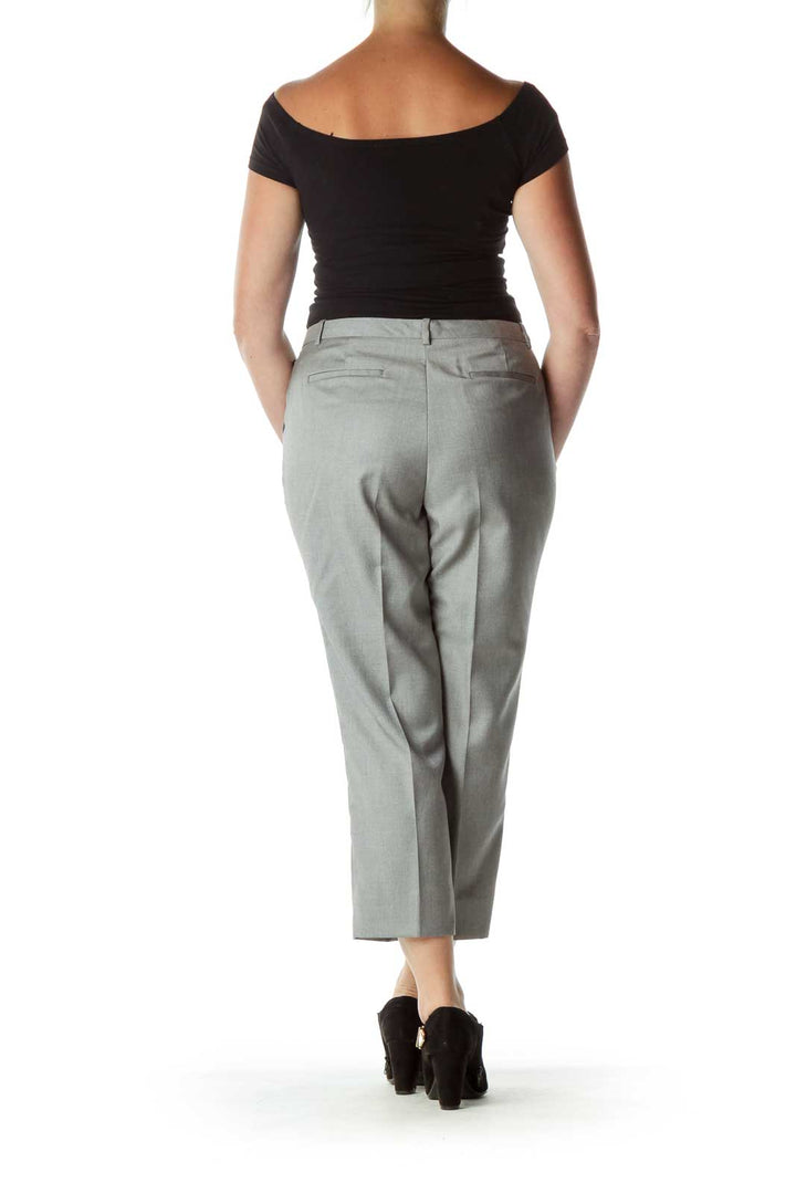 Gray Cropped Slacks