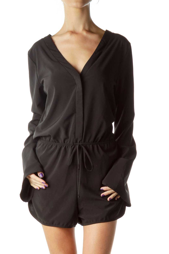 Black Long Sleeve Romper