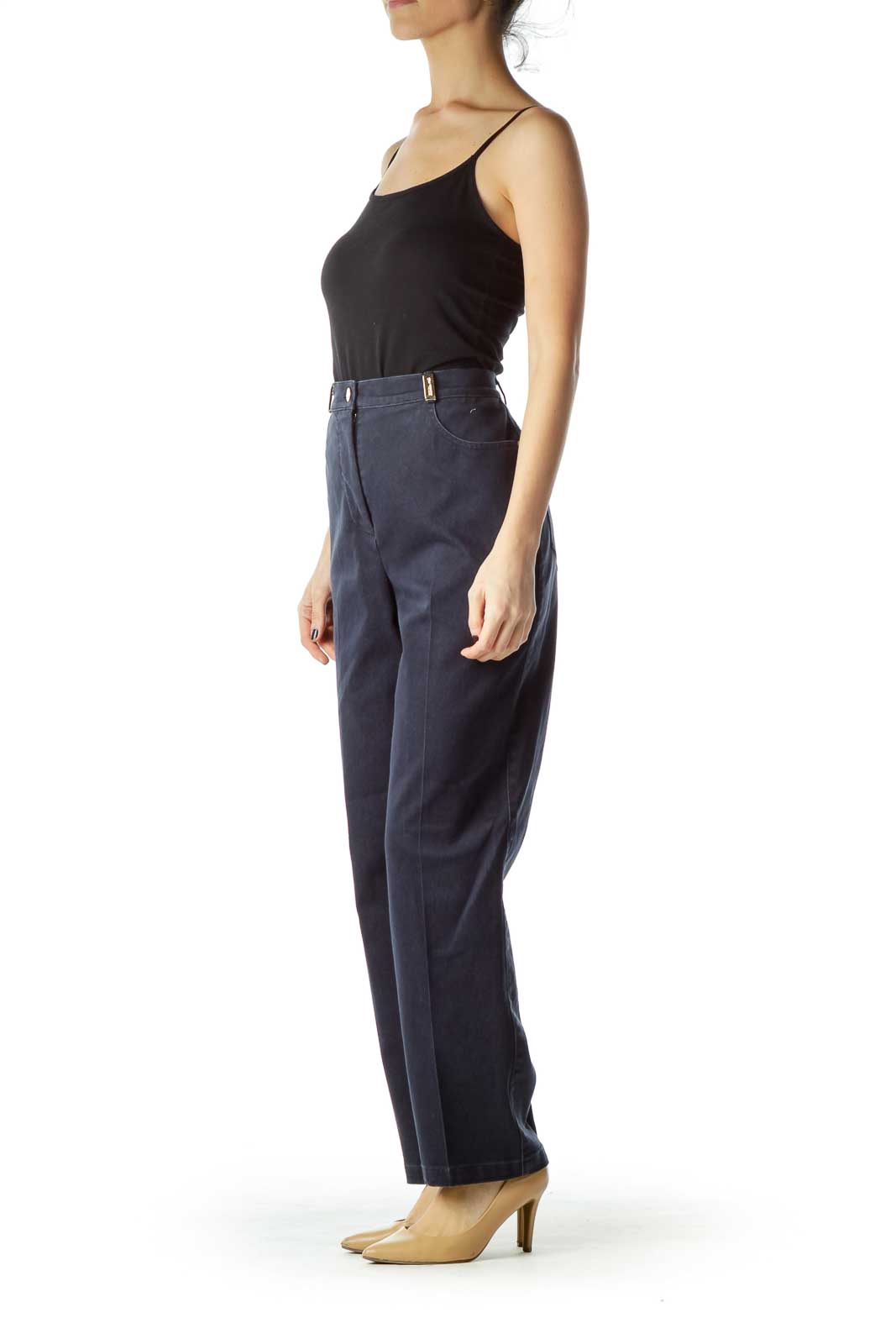 Dark Blue Wide Leg Jeans