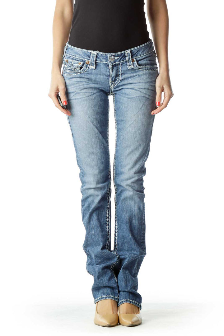 Straight-Leg Jean with Large Trim