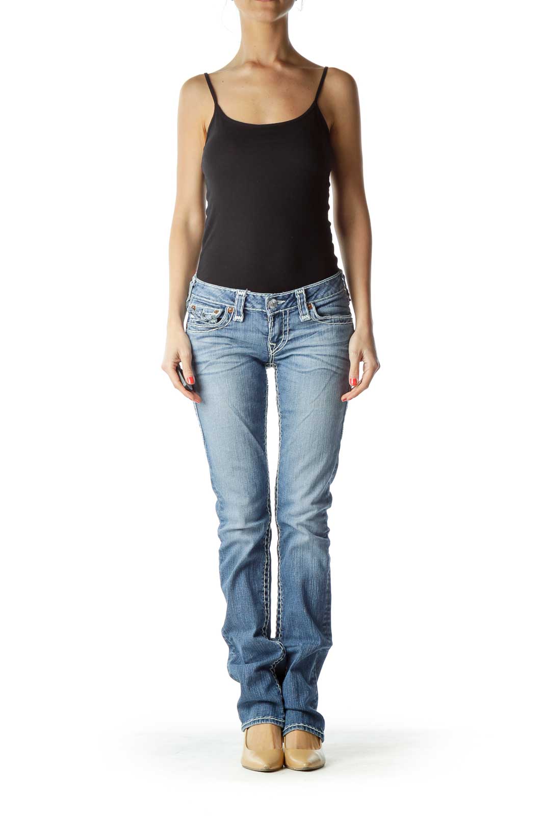 Straight-Leg Jean with Large Trim