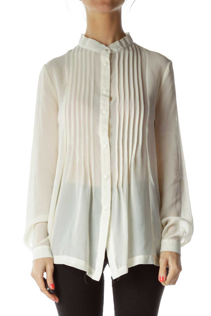 Cream Sheer Blouse