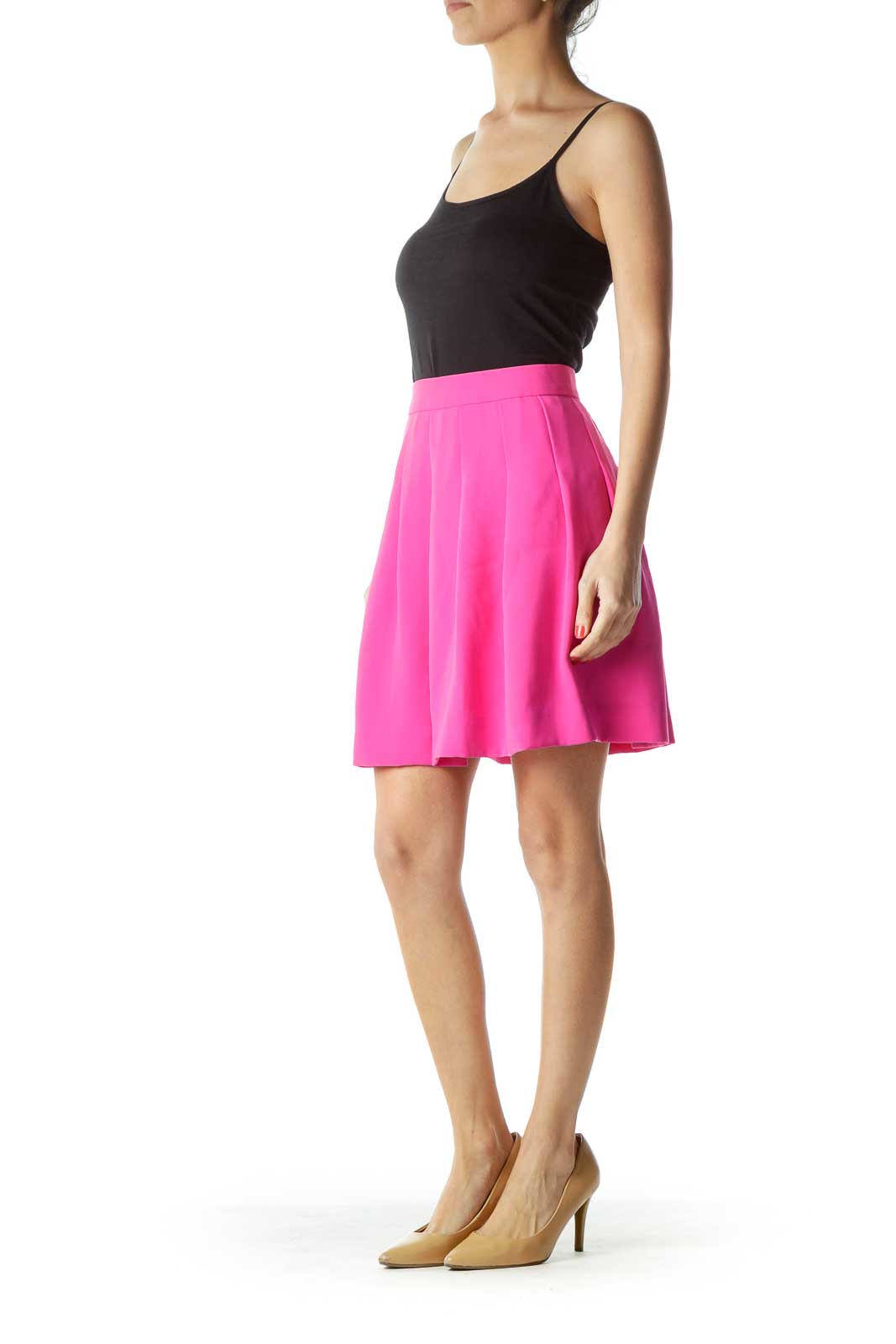 Pink A-Line Mini Skirt