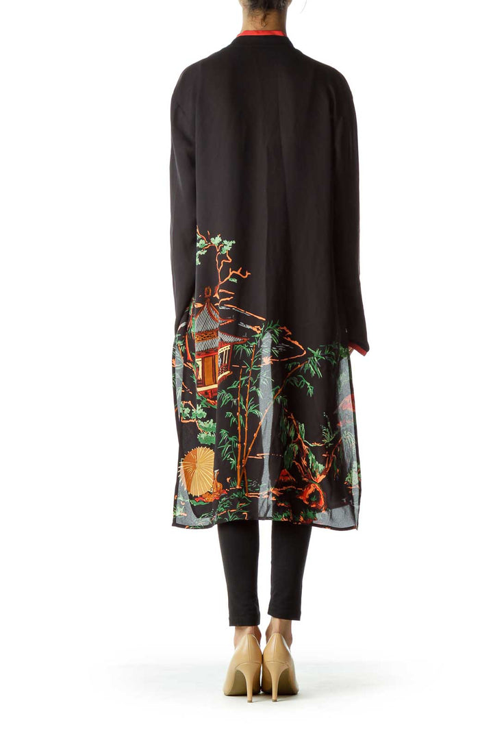 Black Red Printed Long Tunic