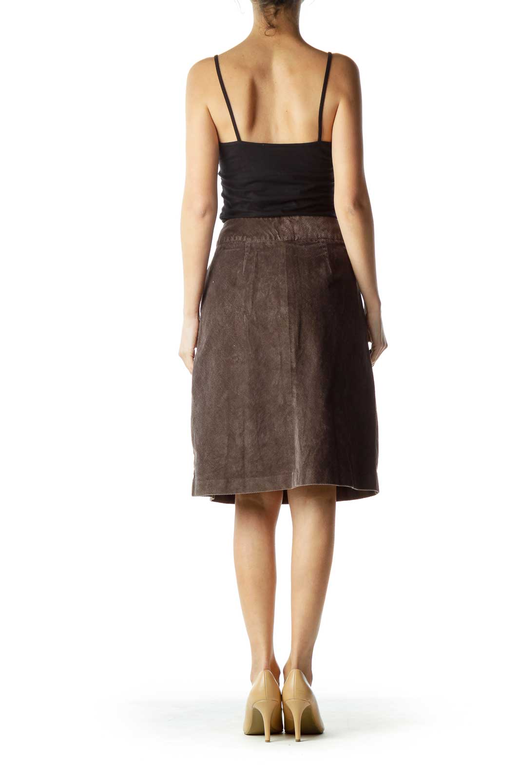 Brown Corduroy Skirt