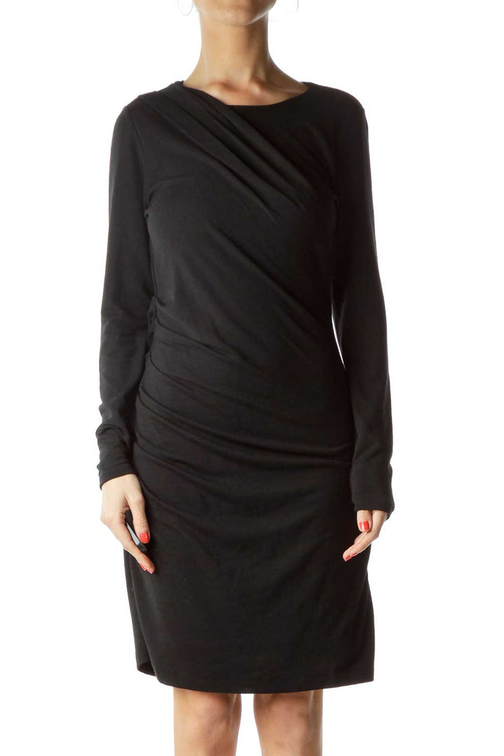 Black Midi Knit Dress