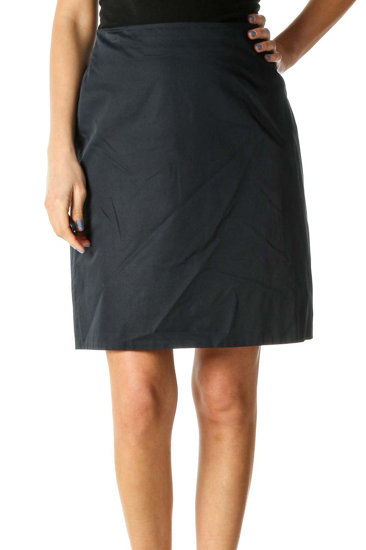 Navy Flared Mini Skirt