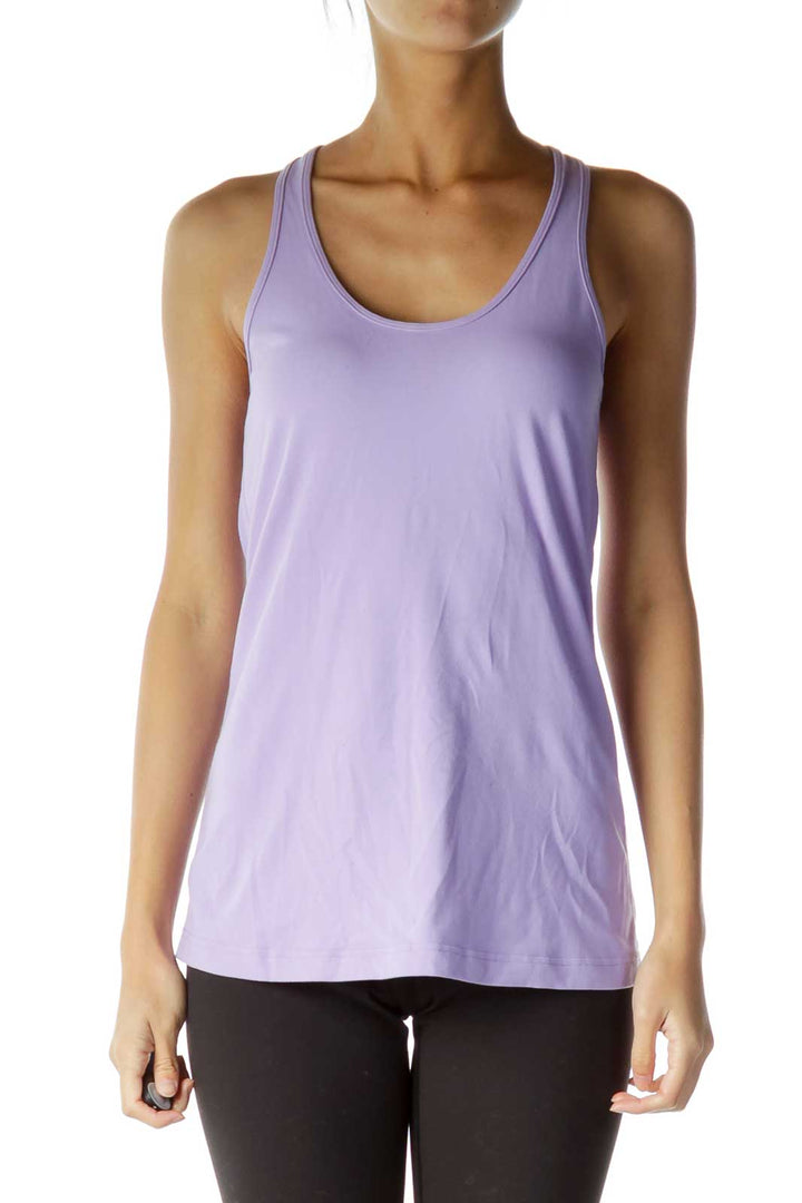 Purple Fitted Yoga Top