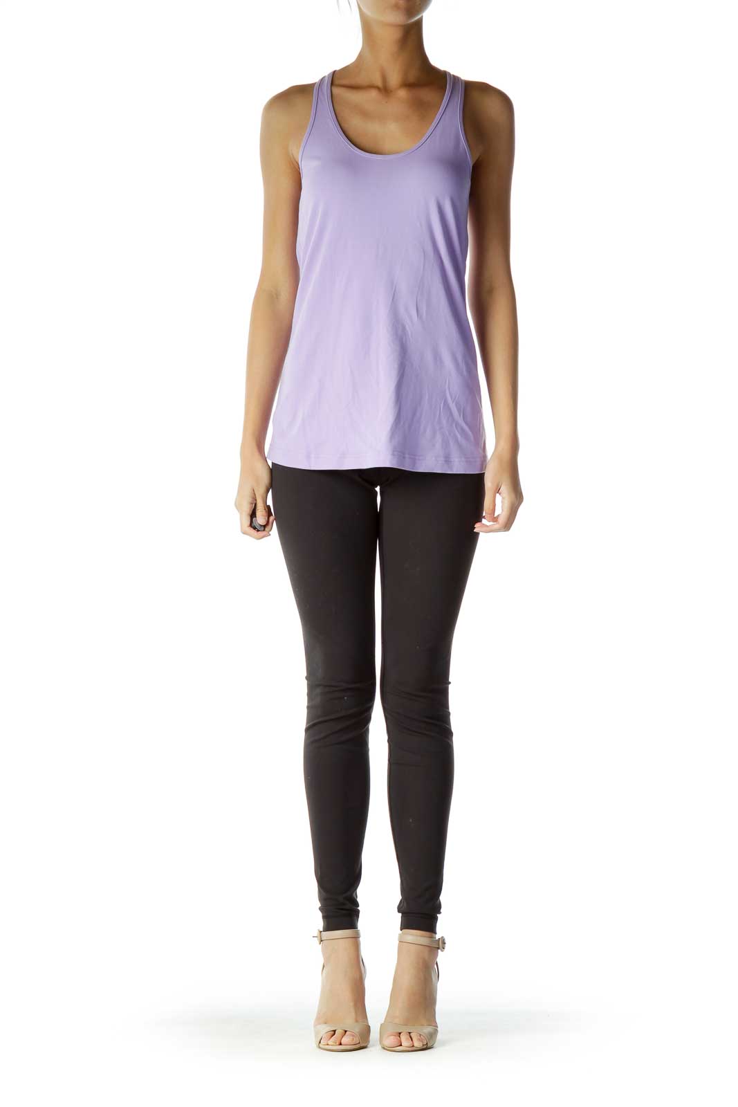 Purple Fitted Yoga Top