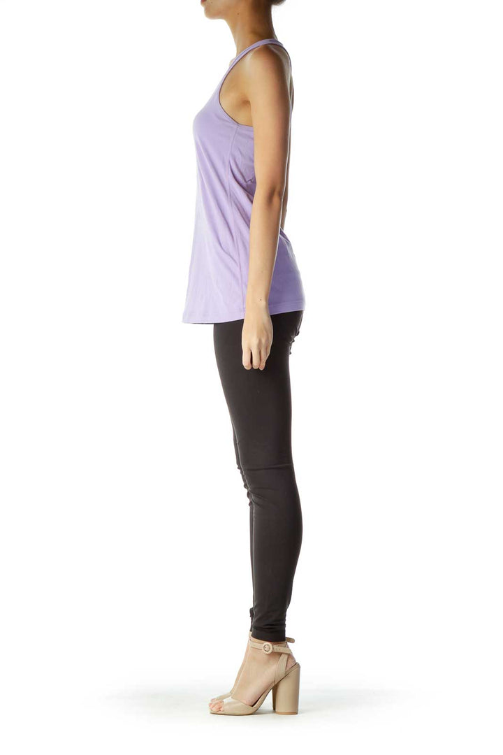 Purple Fitted Yoga Top