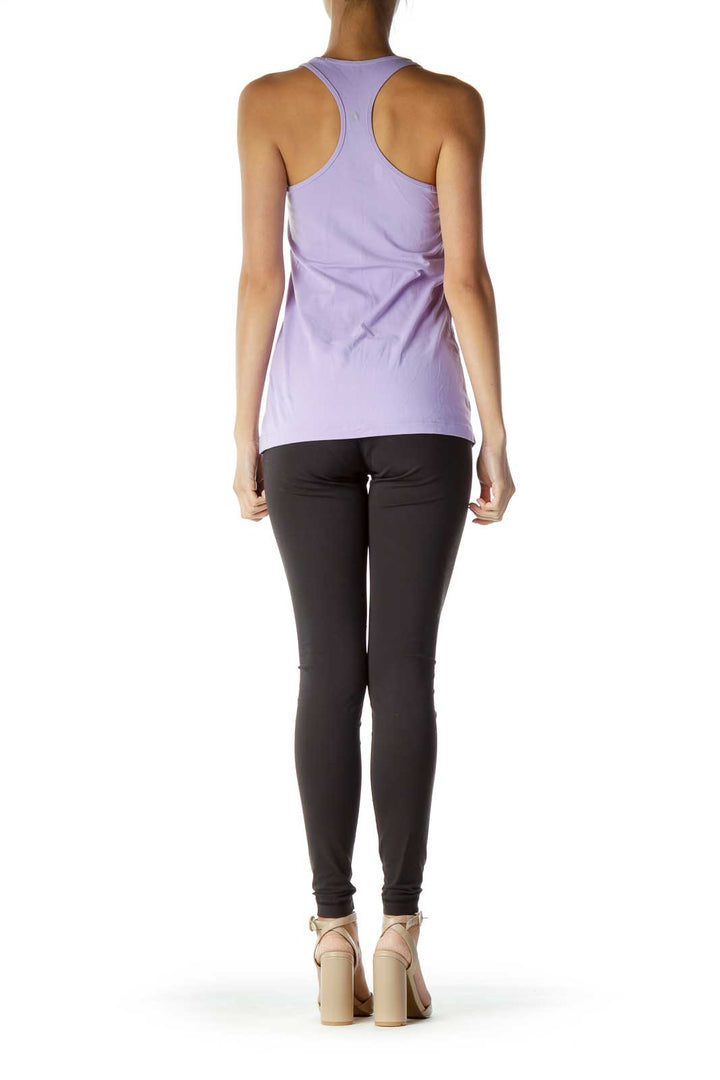 Purple Fitted Yoga Top