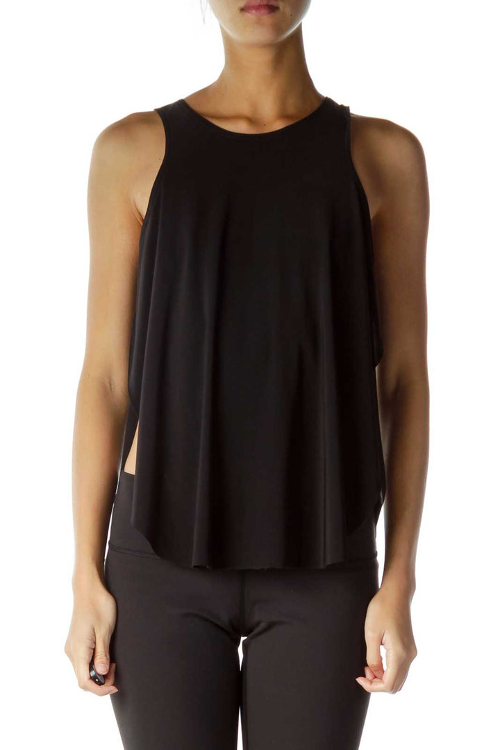 Black Wrap Tank Top