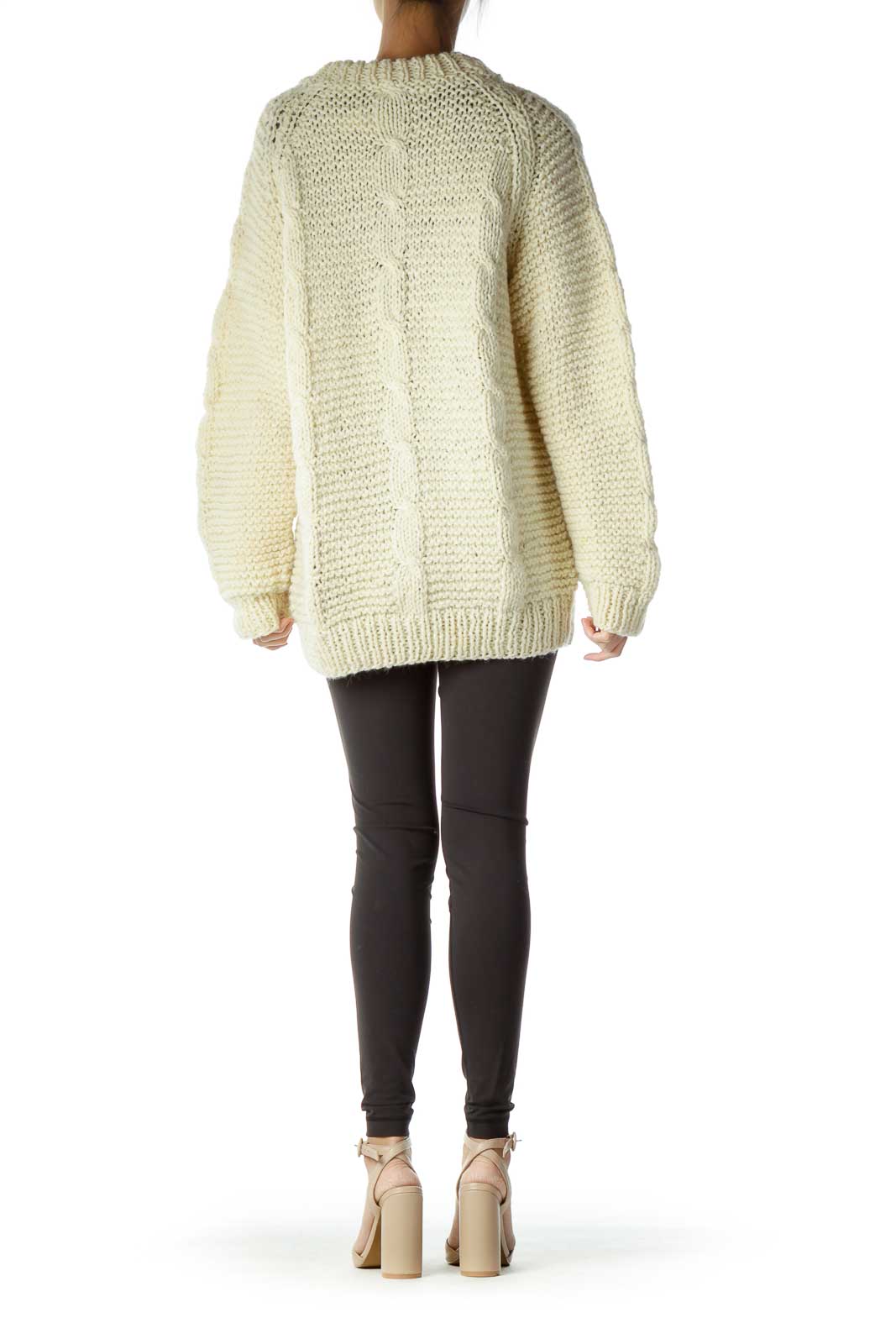 Cream Cable Knit Chunky Sweater