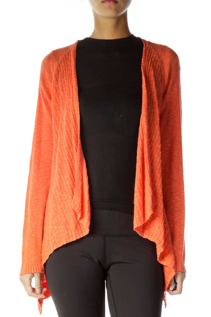 Orange Knit Cardigan