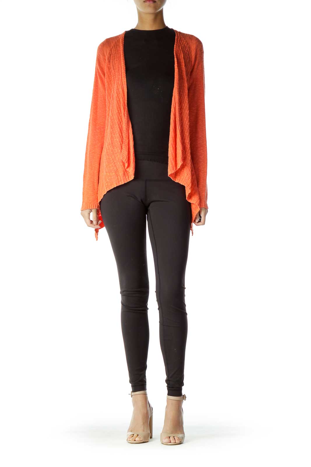 Orange Knit Cardigan