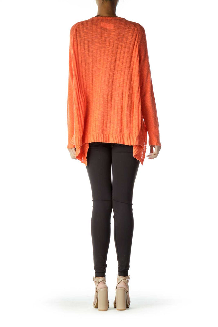 Orange Knit Cardigan