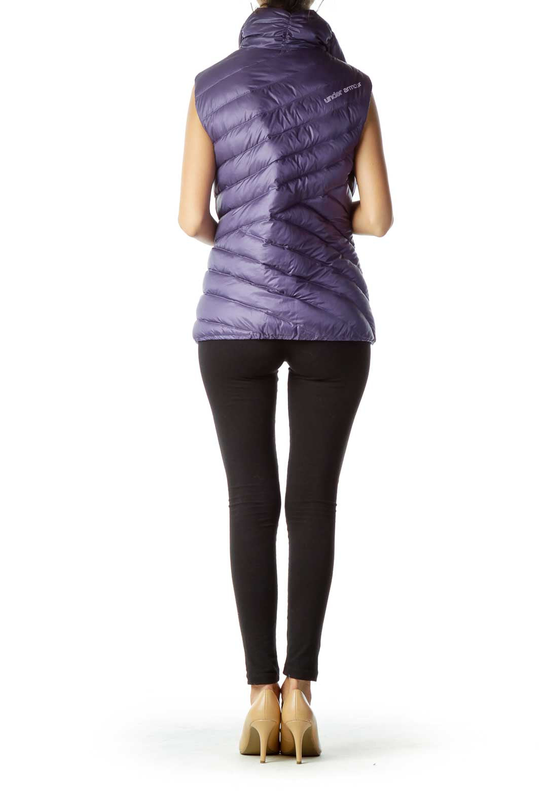 Purple Down Zippered Vest