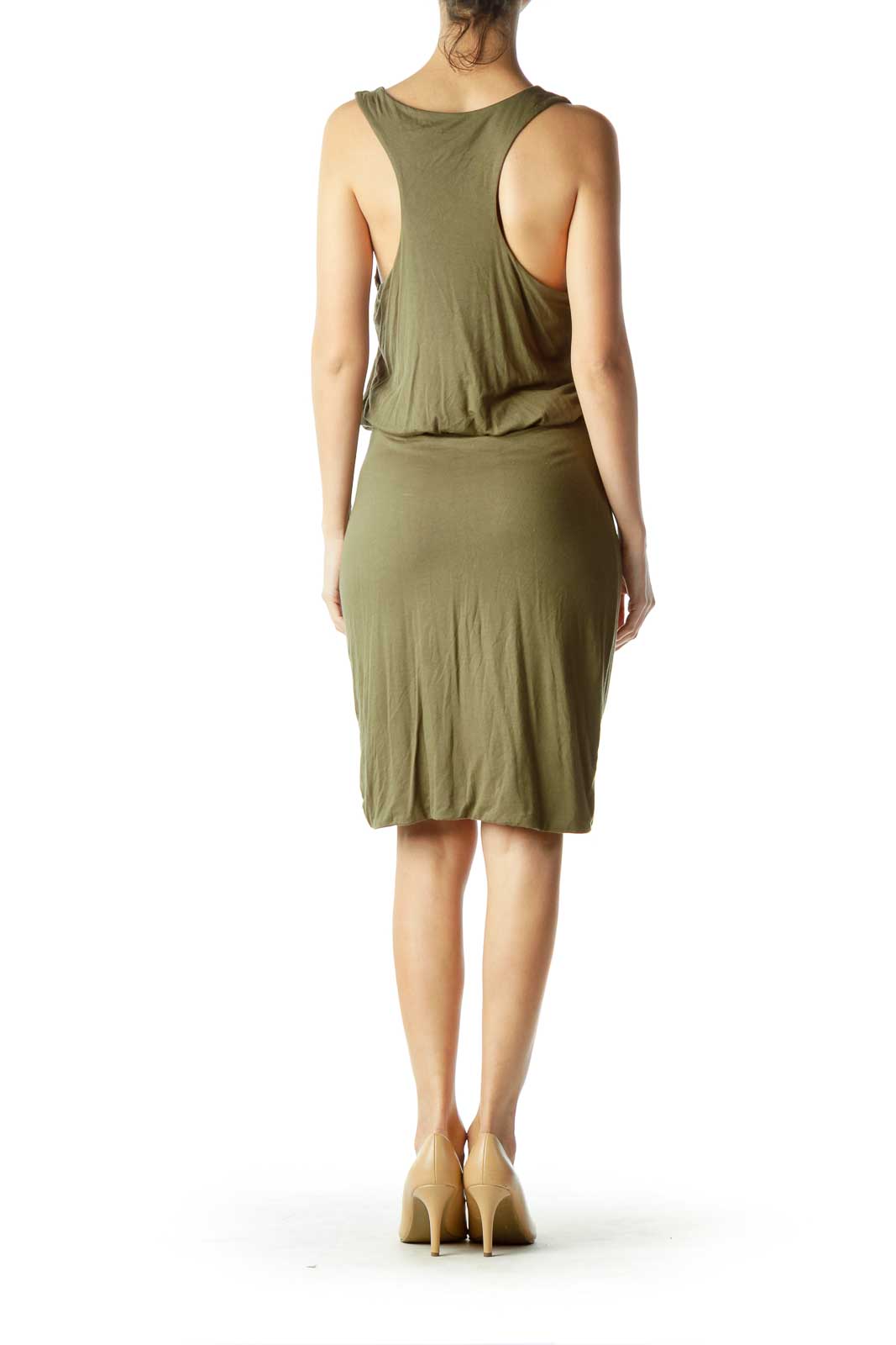 Green Racerback Jersey Dress