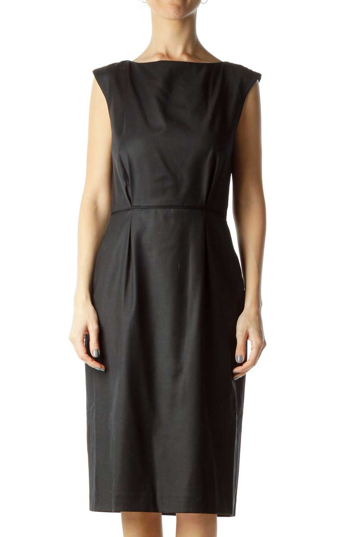 Black Wool Sheath Dress