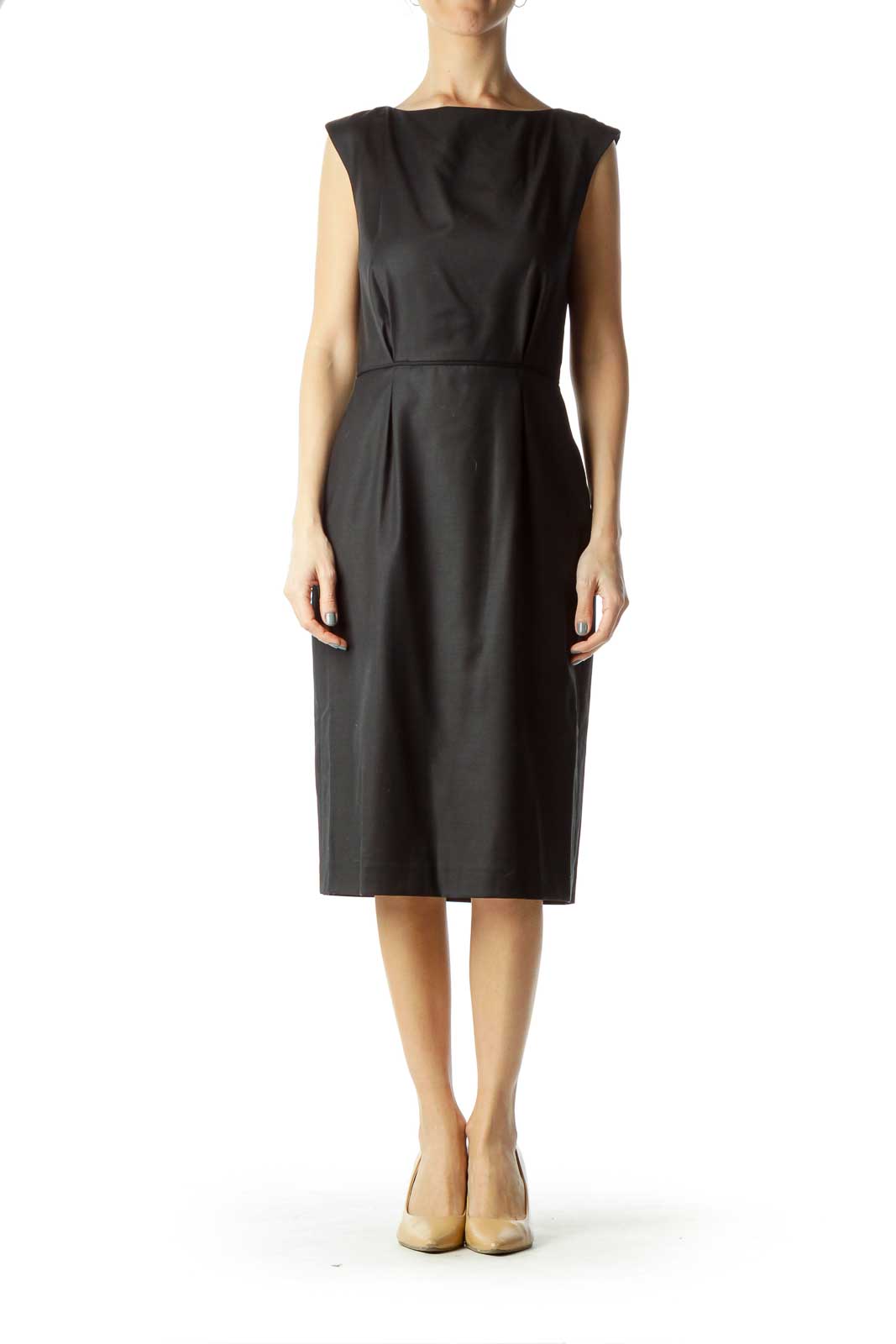 Black Wool Sheath Dress