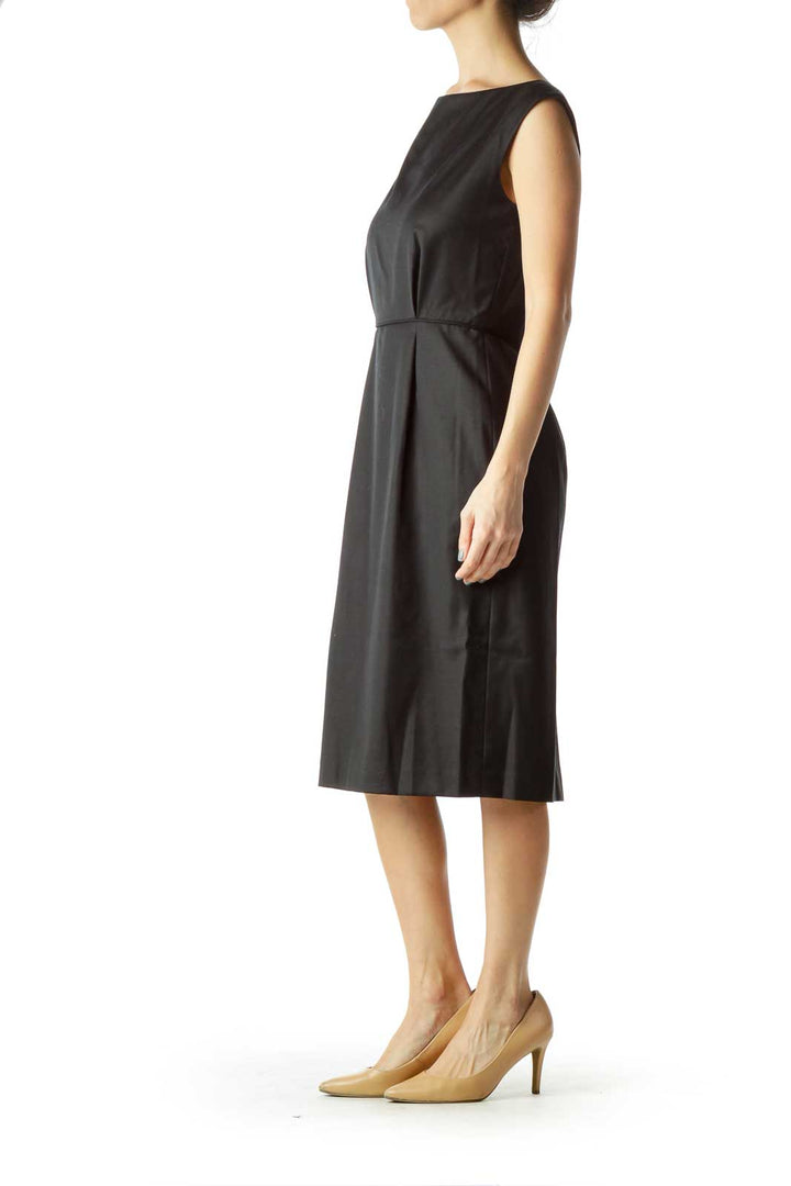 Black Wool Sheath Dress