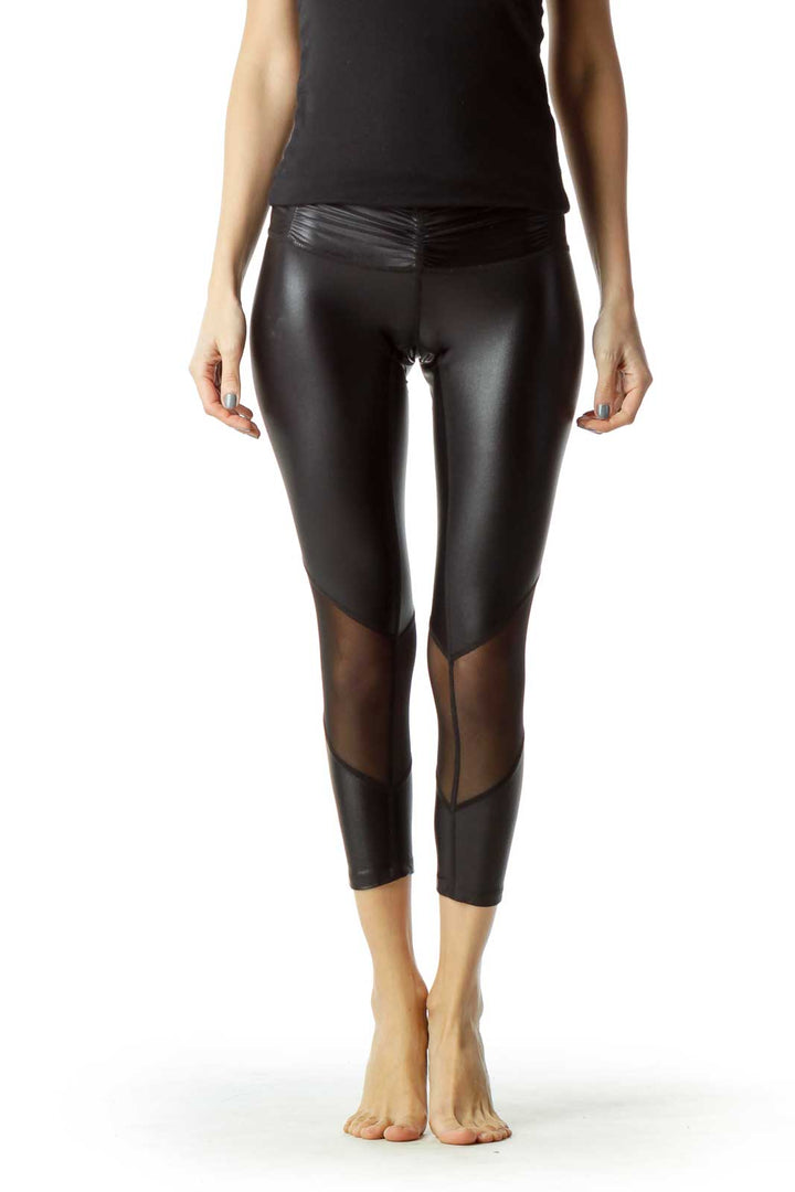 Black Sheer Cropped Leggings