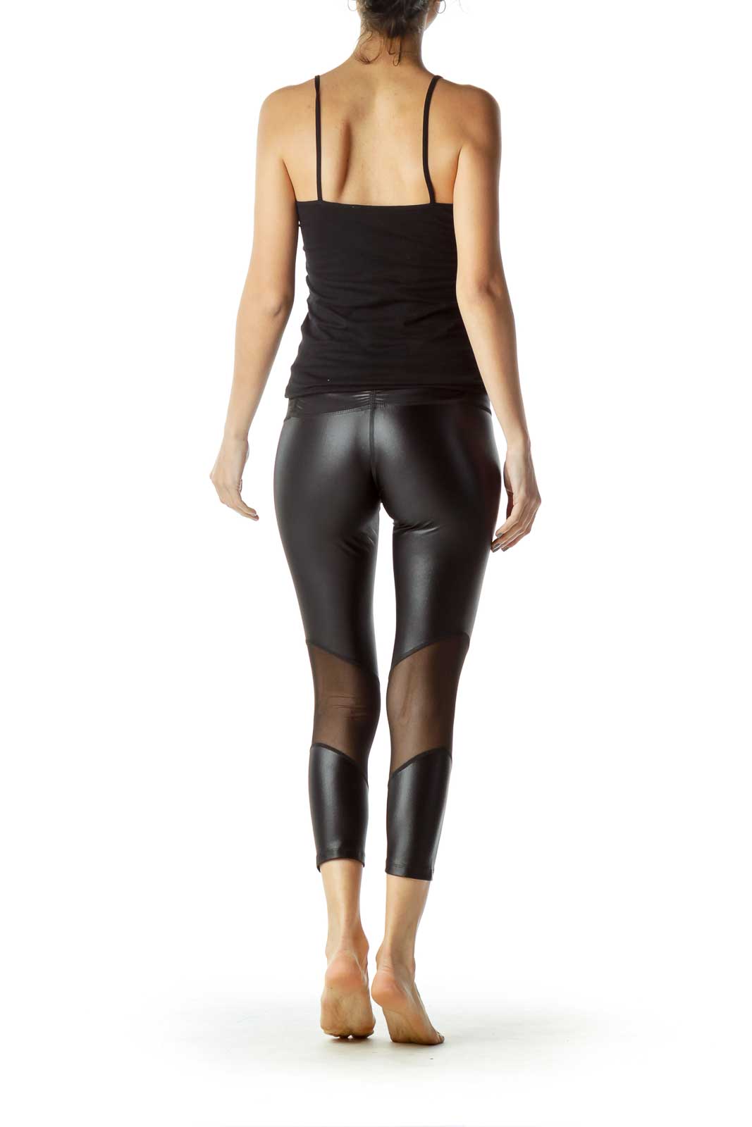 Black Sheer Cropped Leggings