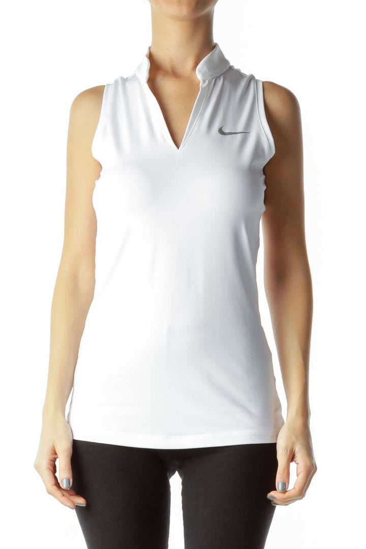 White Golf Sleeveless Top