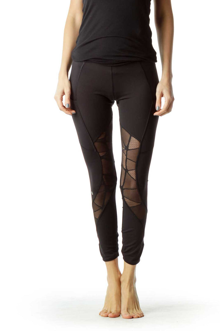 Black Net See-through Leggings