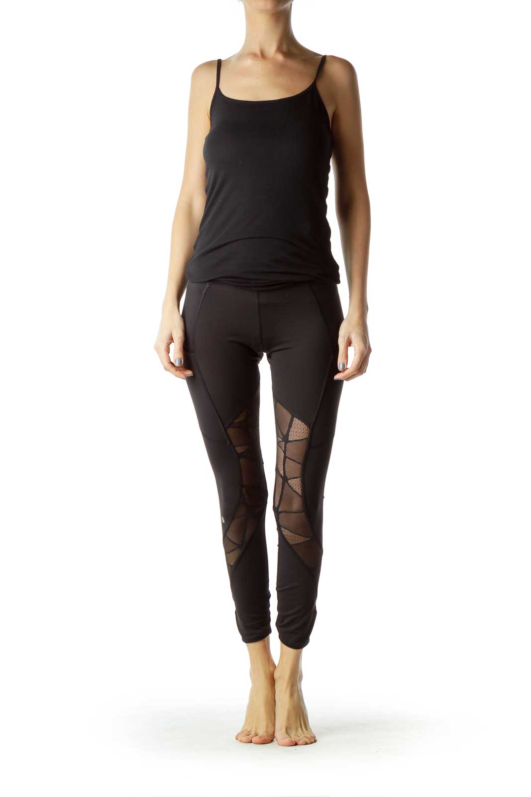 Black Net See-through Leggings