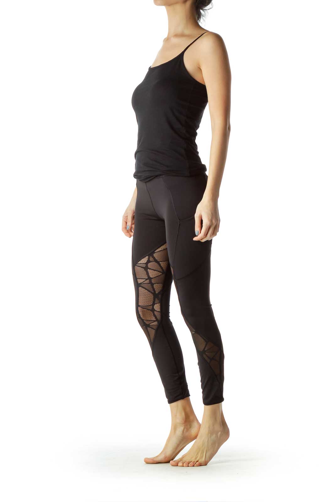 Black Net See-through Leggings